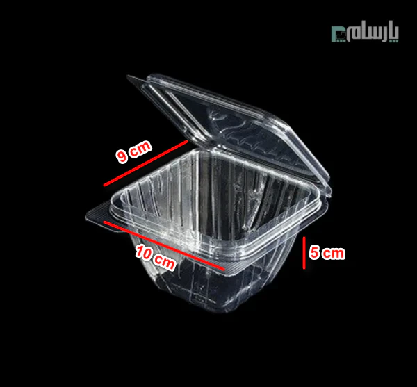 ظرف یکبار مصرف نیلو 200 سی سی شفاف پریما-ابعاد