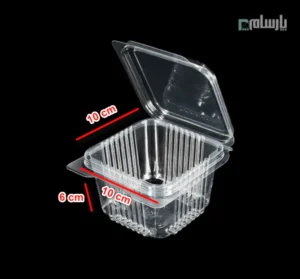 ظرف یکبار مصرف نیلو 250 سی سی شفاف پریما-ابعاد