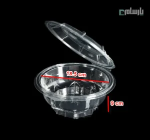 ظرف یکبار مصرف کی اف سی شفاف پریما-ابعاد