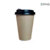 لیوان یکبار مصرف کاغذی سه جداره صاف کرافت 360 سی سی – ☕ لیوان کرافت سهجداره مقاوم مناسب قهوه، چای و نوشیدنیهای داغ