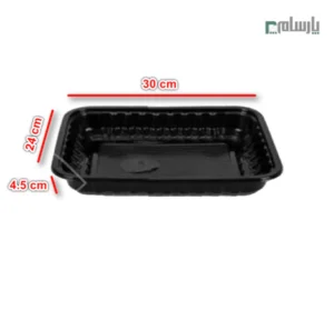 دیس بسته بندی مهرپارسا کد 101 مشکی-ابعاد