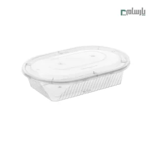ظرف ماکروویوي اووال450 سی سی شفاف