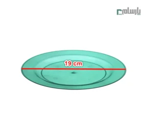 بشقاب یکبار مصرف الماس مدل رین بوو کوچک-سبز-ابعاد