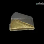ظرف یکبار مصرف اسلایس کیک مثلثی زیره طلایی مات-پت