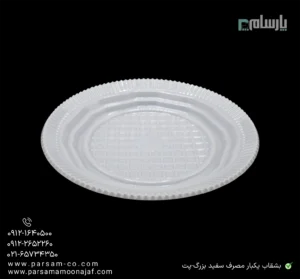 بشقاب یکبار مصرف سفید بزرگ-پت-زاویه دیگر