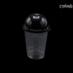 لیوان یکبار مصرف کلاسیک 400 سی سی درب حبابی دهانه 95 مشکی بدون پانچ