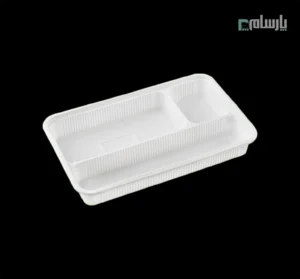 ظرف یکبار مصرف گیاهی سه خانه کبابی آملون