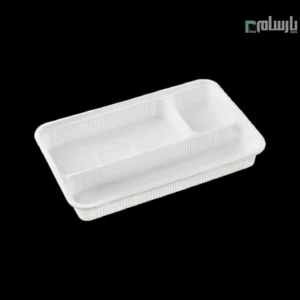 ظرف یکبار مصرف گیاهی سه خانه کبابی آملون