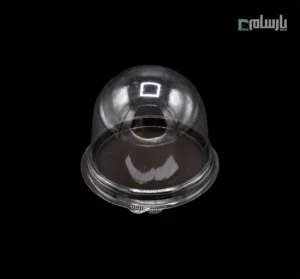 کاپ کیک گرد یکبار مصرف رویه شفاف و زیره شکلاتی-پت
