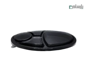 دیس یکبار مصرف چلو خورشتی 4 خانه مشکی توسکا پلاستیک