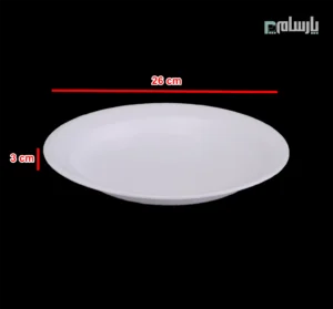 بشقاب یکبار مصرف بزرگ فوم کاسپین-ابعاد